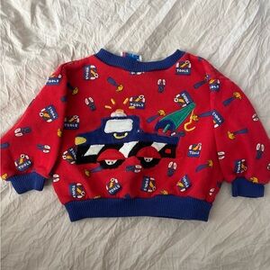 Vintage Little Boys Sweatshirt Truck Size 18 months